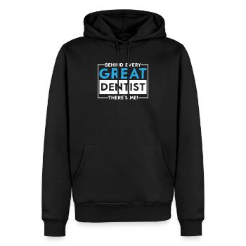 Dental Assistant Tooth Dentist Dentistry Teeth - Men’s Premium Organic Hoodie - black - Front - Nico (187cm)
