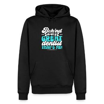 Dental Assistant Tooth Dentist Dentistry Teeth - Men’s Premium Organic Hoodie - black - Front - Nico (187cm)