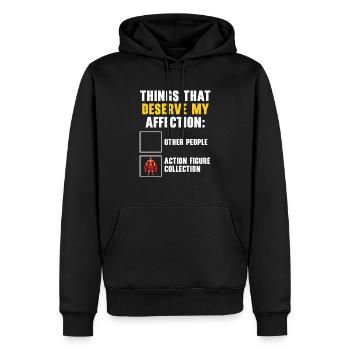 Actionfigur Sammler Hobby Spielzeug Sammlung - Männer Premium Bio Hoodie - Schwarz - Vorne - Nico (187cm)