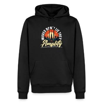 Amateurfunker Morsecode Radioaktivität - Männer Premium Bio Hoodie - Schwarz - Vorne - Nico (187cm)