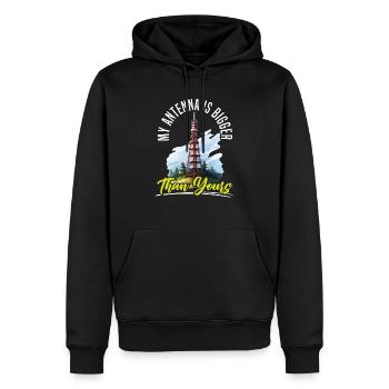 Amateurfunker Morsecode Radioaktivität - Männer Premium Bio Hoodie - Schwarz - Vorne - Nico (187cm)