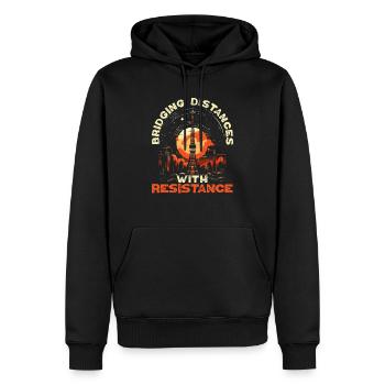 Ham Radio Operator Morse Code Radioactivity - Men’s Premium Organic Hoodie - black - Front - Nico (187cm)
