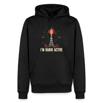 Amateurfunker Morsecode Radioaktivität - Männer Premium Bio Hoodie - Schwarz - Vorne - Nico (187cm)