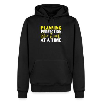 Planificateur d’événements Coordonnatrice de l’emploi Planification d’événements - Sweat à capuche Premium bio Homme - noir - Devant - Nico (187cm)