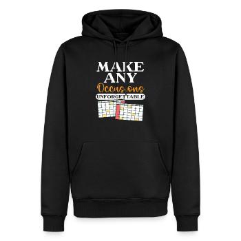 Veranstaltungsplaner Koordinator Job Eventplanung - Männer Premium Bio Hoodie - Schwarz - Vorne - Nico (187cm)