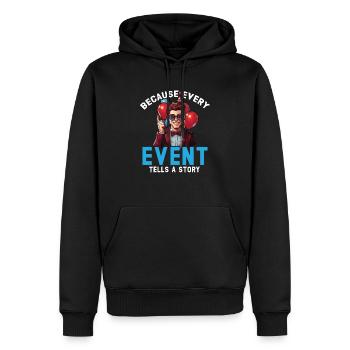 Planificateur d’événements Coordonnatrice de l’emploi Planification d’événements - Sweat à capuche Premium bio Homme - noir - Devant - Nico (187cm)
