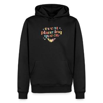 Planificateur d’événements Coordonnatrice de l’emploi Planification d’événements - Sweat à capuche Premium bio Homme - noir - Devant - Nico (187cm)