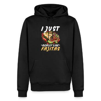 Fajita Tex-mex Cuisine Nourriture Foodie Texas Mexicain - Sweat à capuche Premium bio Homme - noir - Devant - Nico (187cm)
