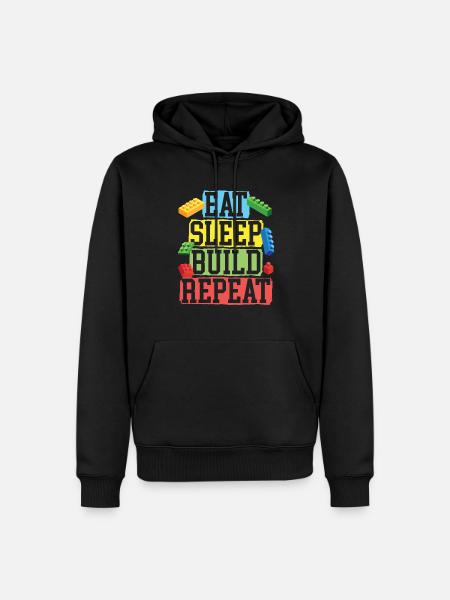 Byggmester Murstein Klosser Leker - Herre Premium økologisk hoodie - sort