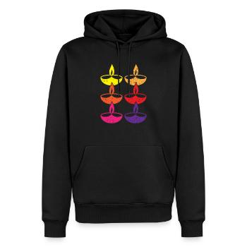 Frohes Diwali Diwali Fest Indischer Hinduismus - Männer Premium Bio Hoodie - Schwarz - Vorne - Nico (187cm)