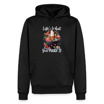 Bäcker Bäckerei Kuchen Brot Muffin Gebäck Lebensmittel Backen - Männer Premium Bio Hoodie - Schwarz - Vorne - Nico (187cm)