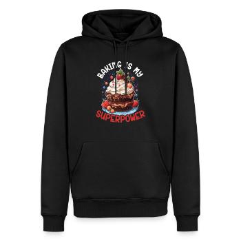 Bäcker Bäckerei Kuchen Brot Muffin Gebäck Lebensmittel Backen - Männer Premium Bio Hoodie - Schwarz - Vorne - Nico (187cm)