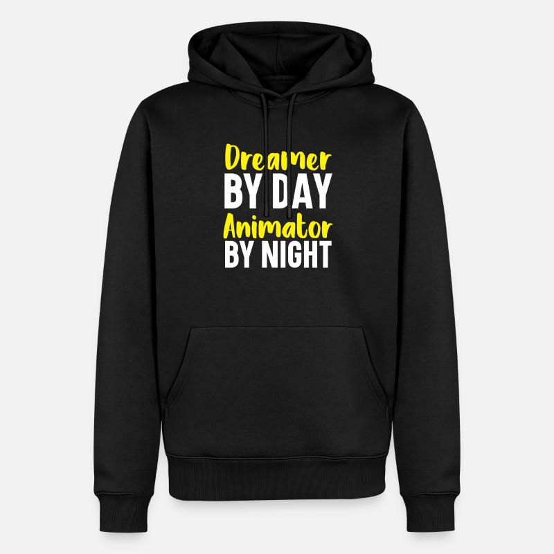 3D-Animator Animieren von Keyframes, Rendern von Animationen - Männer Premium Bio Hoodie - Schwarz