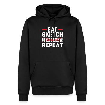 3d Animator Animate Key Frames Rendering Animation - Sweat à capuche Premium bio Homme - noir - Devant - Nico (187cm)