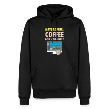 3d Animator Animate Key Frames Rendering Animation - Sweat à capuche Premium bio Homme - noir - Devant - Nico (187cm)