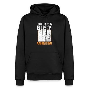 3d Animator Animate Key Frames Rendering Animation - Sweat à capuche Premium bio Homme - noir - Devant - Nico (187cm)