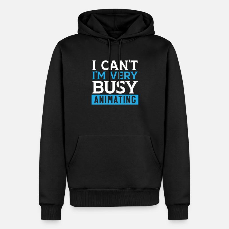 3D-Animator Animieren von Keyframes, Rendern von Animationen - Männer Premium Bio Hoodie - Schwarz
