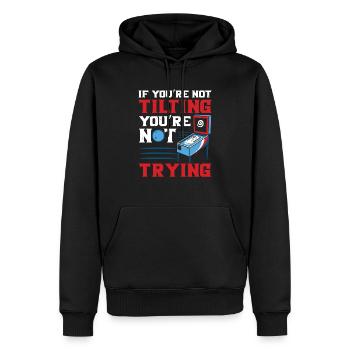 Pinball Machine Arcade Game Classic Video Game - Men’s Premium Organic Hoodie - black - Front - Nico (187cm)