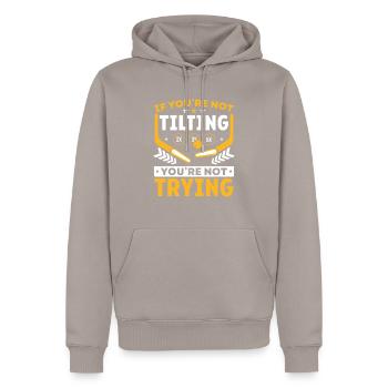 Pinball Machine Arcade Game Classic Video Game - Men’s Premium Organic Hoodie - taupe - Front - Nico (187cm)