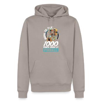 Pinball Machine Arcade Game Classic Video Game - Men’s Premium Organic Hoodie - taupe - Front - Nico (187cm)