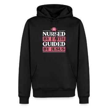 Infirmière chrétienne RN Infirmière autorisée Christianisme - Sweat à capuche Premium bio Homme - noir - Devant - Nico (187cm)