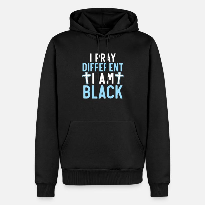 Christianisme afro-américain afro-américain Noir - Sweat à capuche Premium bio Homme - noir