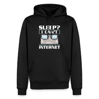 Relecture Travail d’orthographe Grammaire Relecteur - Sweat à capuche Premium bio Homme - noir - Devant - Nico (187cm)