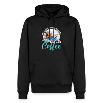 Relecture Travail d’orthographe Grammaire Relecteur - Sweat à capuche Premium bio Homme - noir - Devant - Nico (187cm)