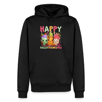 Hallothanksmas Halloween Thanksgiving Weihnachten - Männer Premium Bio Hoodie - Schwarz - Vorne - Nico (187cm)