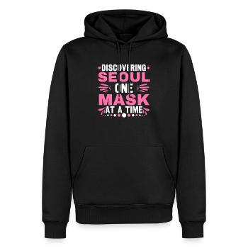 K-Beauty Hautpflege Oppa Korean Beauty Südkorea - Männer Premium Bio Hoodie - Schwarz - Vorne - Nico (187cm)