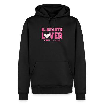 K-Beauty Skincare Oppa Korean Beauty Corée du Sud - Sweat à capuche Premium bio Homme - noir - Devant - Nico (187cm)