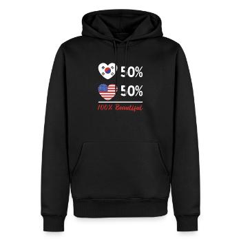 K-Beauty Skincare Oppa Korean Beauty Corée du Sud - Sweat à capuche Premium bio Homme - noir - Devant - Nico (187cm)