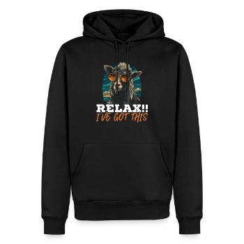 Goat Lover Kid Ranch Wool Farm Animal Farming - Sweat à capuche Premium bio Homme - noir - Devant - Nico (187cm)