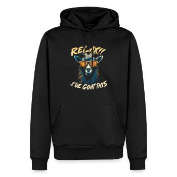 Goat Lover Kid Ranch Wool Farm Animal Farming - Sweat à capuche Premium bio Homme - noir - Devant - Nico (187cm)