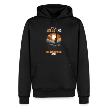 Goat Lover Kid Ranch Wool Farm Animal Farming - Sweat à capuche Premium bio Homme - noir - Devant - Nico (187cm)