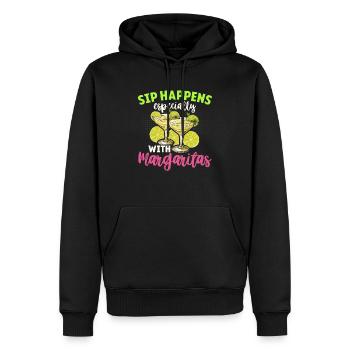 Margarita Lover Alcohol Drinker Mexican Cocktail - Men’s Premium Organic Hoodie - black - Front - Nico (187cm)
