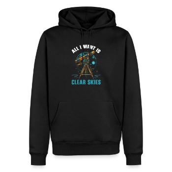 Astrophotography Camera Astronomical Astronomy - Men’s Premium Organic Hoodie - black - Front - Nico (187cm)