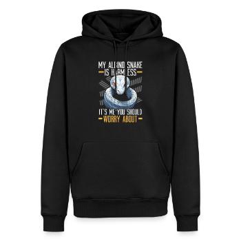 Albino Ball Phyton Giftige Schlange Albino Schlange - Männer Premium Bio Hoodie - Schwarz - Vorne - Nico (187cm)