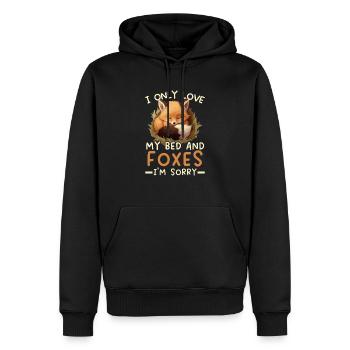 Sleeping Fox Sleepyhead Napping Sleep Fox Lover - Men’s Premium Organic Hoodie - black - Front - Nico (187cm)