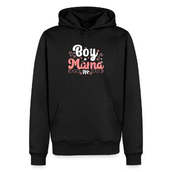 Junge Mama Beste Mama aller Zeiten Mutterschaft Muttertag - Männer Premium Bio Hoodie - Schwarz - Vorne - Nico (187cm)