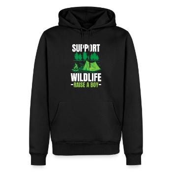 Junge Mama Beste Mama aller Zeiten Mutterschaft Muttertag - Männer Premium Bio Hoodie - Schwarz - Vorne - Nico (187cm)