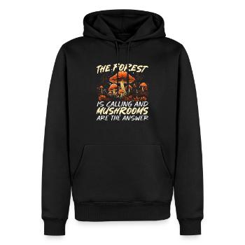 Pilzsuche Mykologie Pilze Morcheljagd - Männer Premium Bio Hoodie - Schwarz - Vorne - Nico (187cm)
