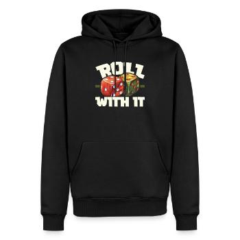 Backgammon Spieler Strategie Brettspiel Würfelspiel - Männer Premium Bio Hoodie - Schwarz - Vorne - Nico (187cm)