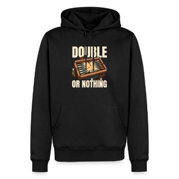 Backgammon Spieler Strategie Brettspiel Würfelspiel - Männer Premium Bio Hoodie - Schwarz - Vorne - Nico (187cm)