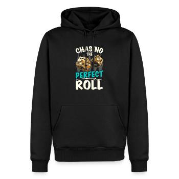 Backgammon Spieler Strategie Brettspiel Würfelspiel - Männer Premium Bio Hoodie - Schwarz - Vorne - Nico (187cm)