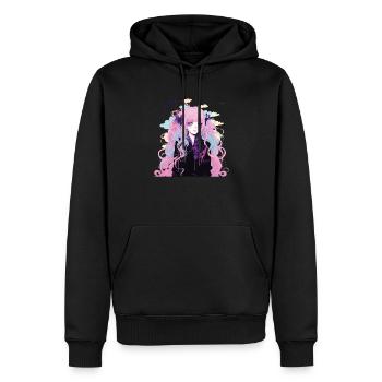 Pastel Goth Lover Kawaii Emo Soft Grunge Esthétique - Sweat à capuche Premium bio Homme - noir - Devant - Nico (187cm)