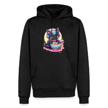 Pastellfarbener Gothic-Liebhaber Kawaii Emo Soft Grunge Ästhetik - Männer Premium Bio Hoodie - Schwarz - Vorne - Nico (187cm)