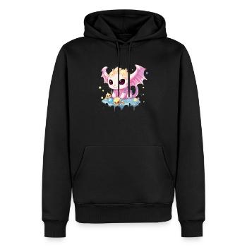 Pastel Goth Lover Soft Grunge Axolotl Esthétique - Sweat à capuche Premium bio Homme - noir - Devant - Nico (187cm)
