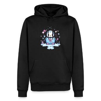 Pastel Goth Lover Soft Grunge Penguin Esthétique - Sweat à capuche Premium bio Homme - noir - Devant - Nico (187cm)