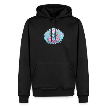 Pastel Goth Lover Soft Grunge Monkey Esthétique - Sweat à capuche Premium bio Homme - noir - Devant - Nico (187cm)